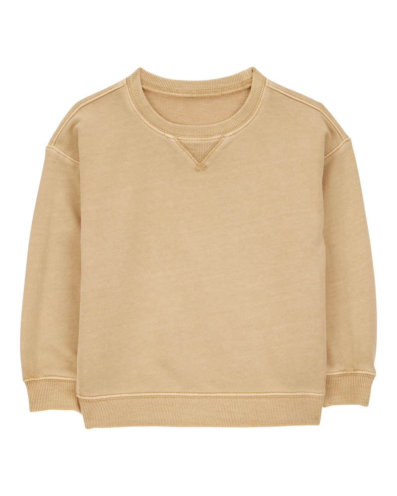 Baby French Terry Pullover  - Tan, image 1 of 3 slides