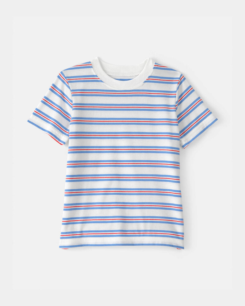 Toddler Striped T-Shirt - Red/White/Blue, image 1 of 3 slides