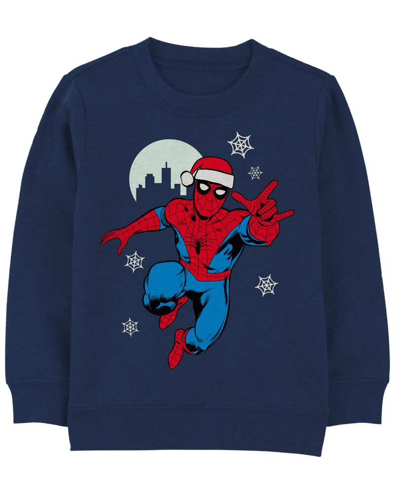 Navy Spider-Man Christmas Pullover