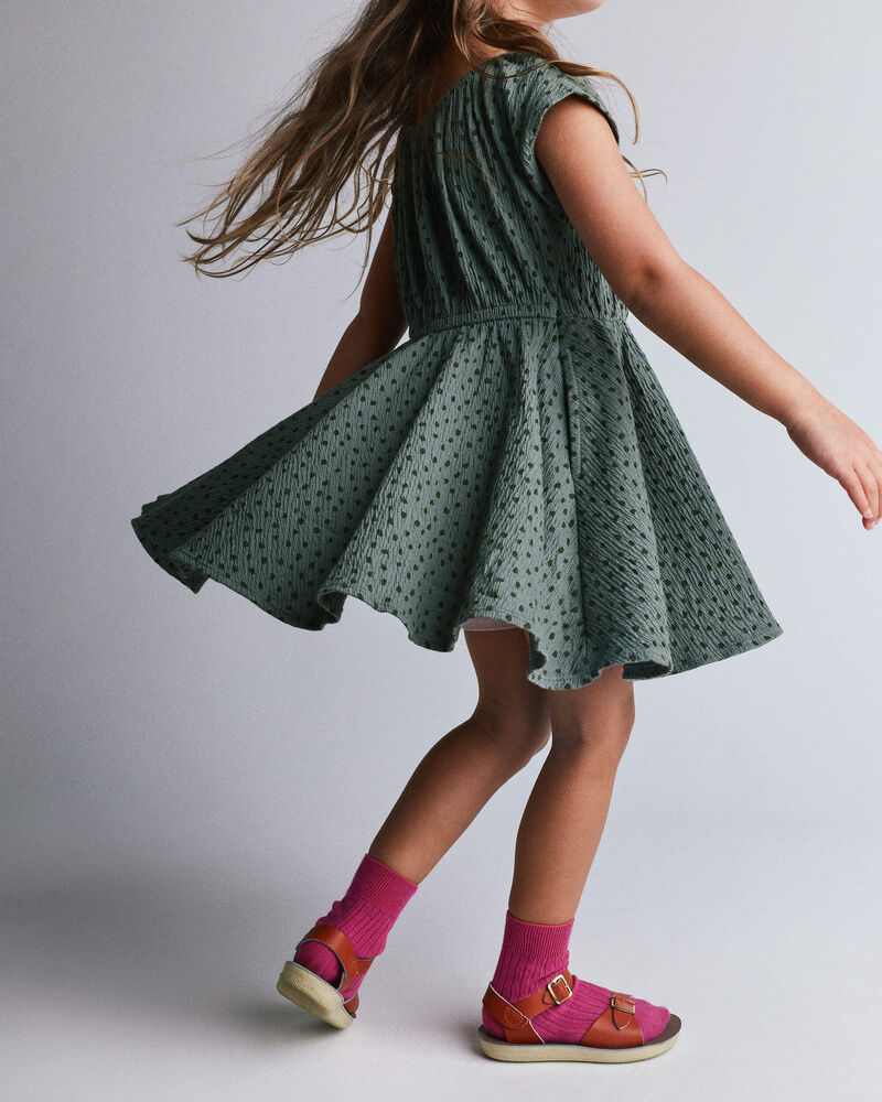 Tout-petit fille - Robe Avenue Twirl&trade; &agrave; imprim&eacute; de pois - Vert olive, image 4 sur 6 diapositives