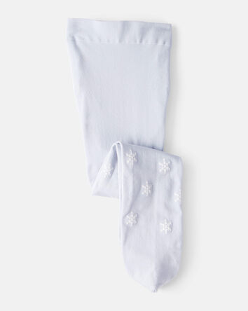 Bébé fille - Collants à imprimé de flocons de neige - Bleu, 