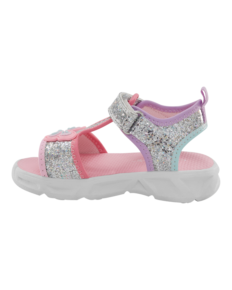 Toddler Glitter Light Up Sandals, image 6 of 7 slides