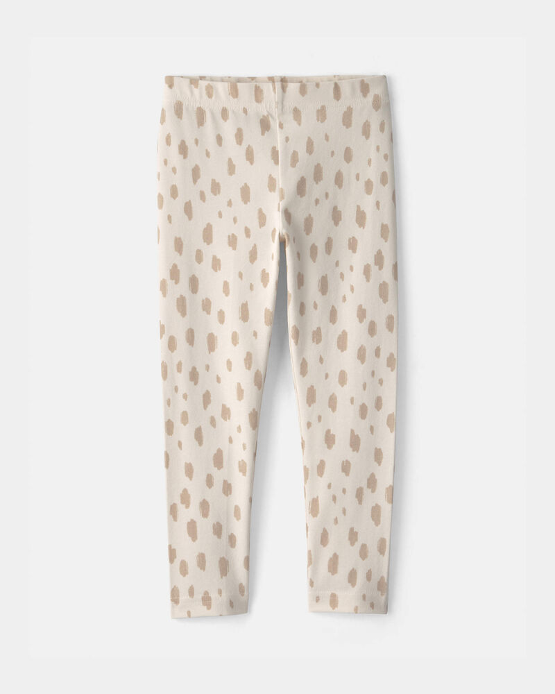 Tout-petit fille - Legging extensible &agrave; imprim&eacute; tachet&eacute; - Cr&egrave;me, image 1 sur 3 diapositives