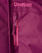 Toddler Girl Parka Hooded Winter Jacket - Burgundy , image 3 of 3 slides