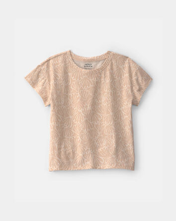 Filles - Haut &agrave; manches courtes &agrave; motif coquillage - Beige, 