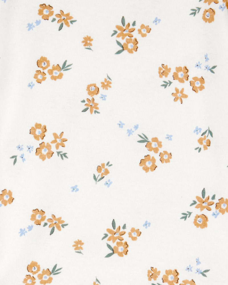 Bébé Emballage de 5 cache-couches à manches courtes en coton à fleurs, image 3 sur 7 diapositives