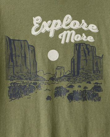 Garçons - T-shirt à manches longues à imprimé Explore - Vert, 