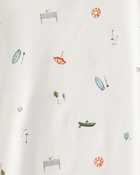 Toddler 2-Piece Camp Print PurelySoft Pajamas, image 3 of 5 slides