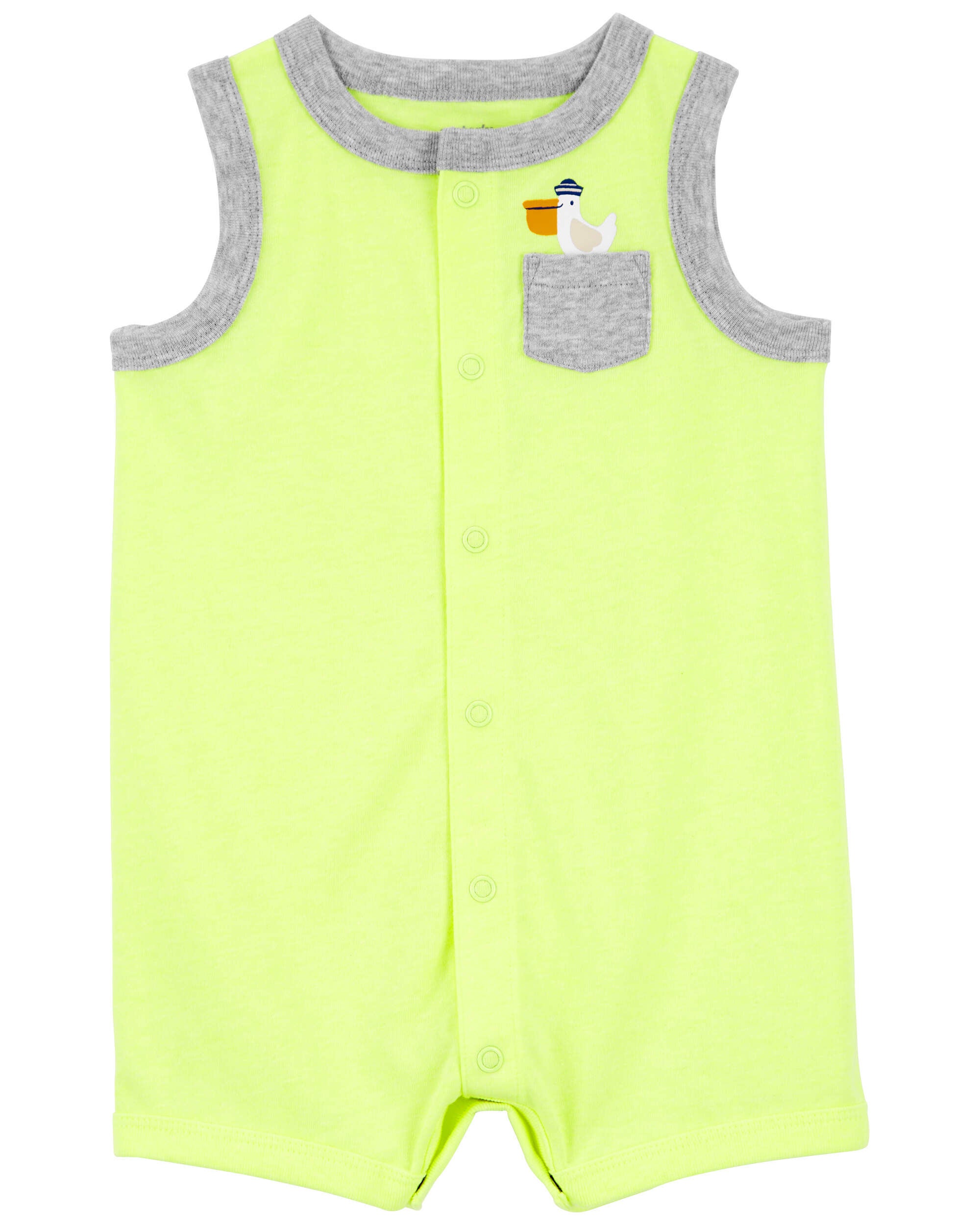 Neon Yellow Baby Neon Pelican Snap Up Romper Carter s Oshkosh Canada