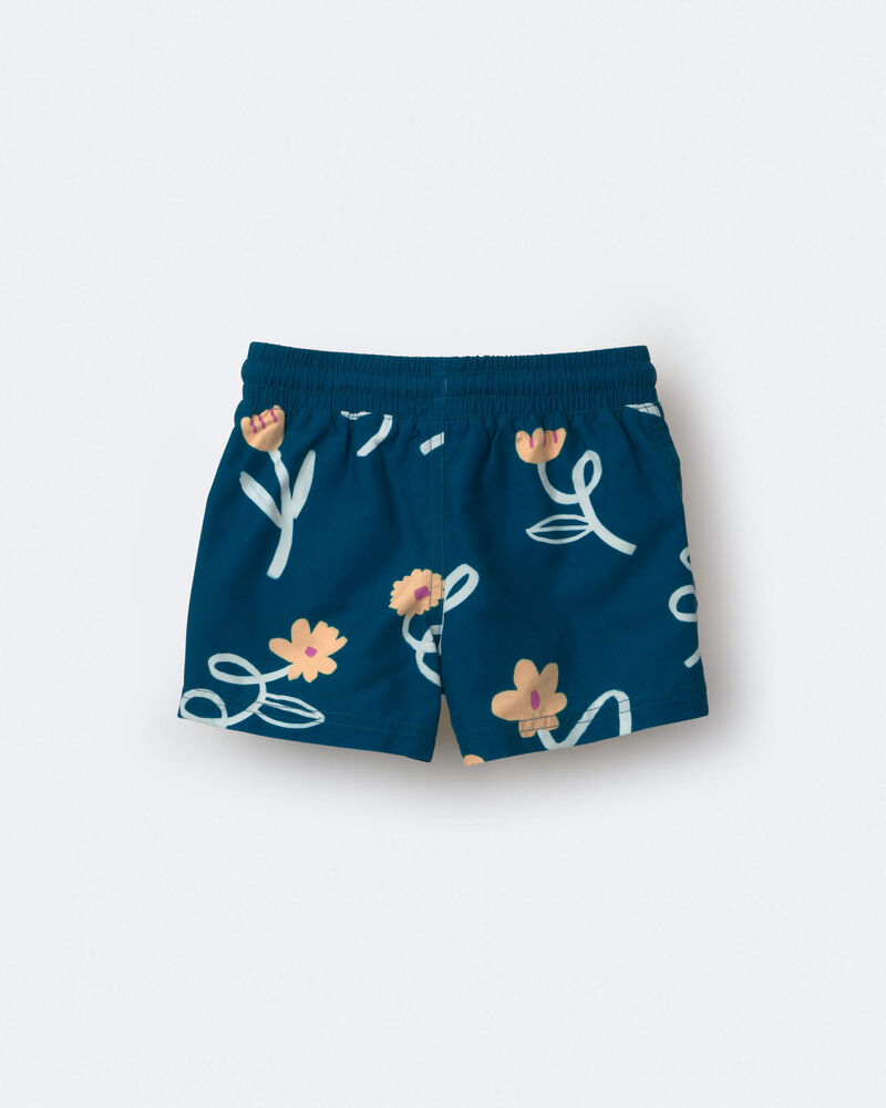 Tout-petit gar&ccedil;on - Short maillot de bain &agrave; imprim&eacute; floral - Sarcelle, image 4 sur 7 diapositives