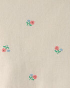 Tout-petit fille - Ensemble 2 pi&egrave;ces haut et short &agrave; motif floral - Cr&egrave;me, image 2 sur 2 diapositives