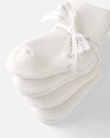 Baby 4-Pack Organic Cotton Terry Socks, 