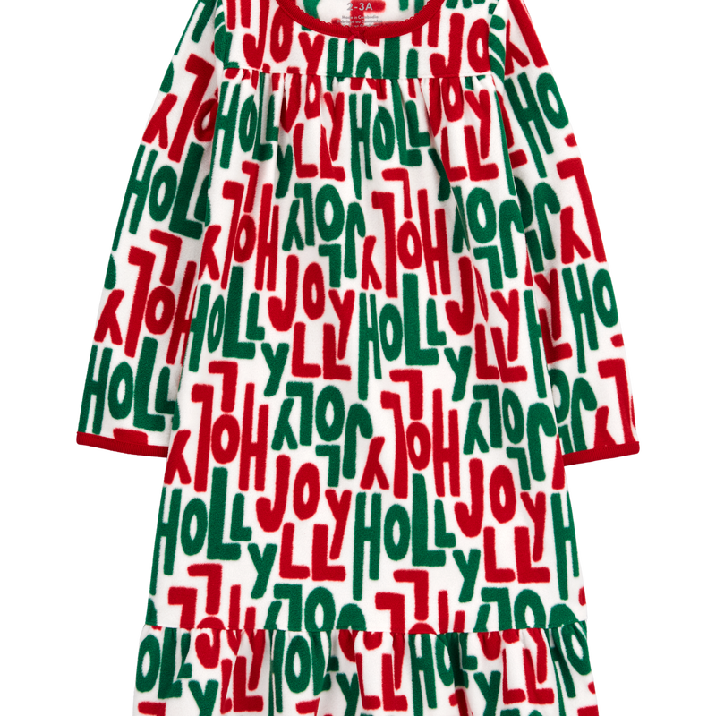 Multi Holly Jolly Fleece Nightgown Carter s Oshkosh Canada