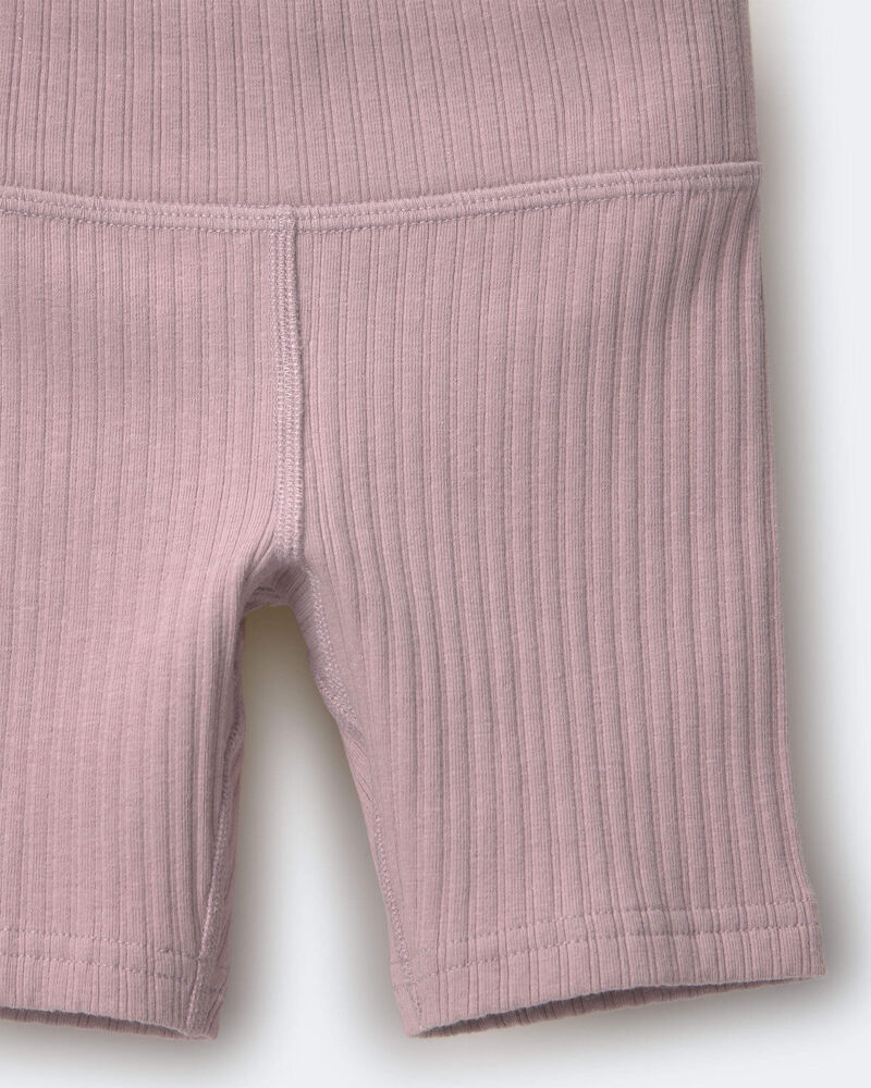 Toddler Girl Brooklyn Bike Shorts - Mauve, image 6 of 6 slides