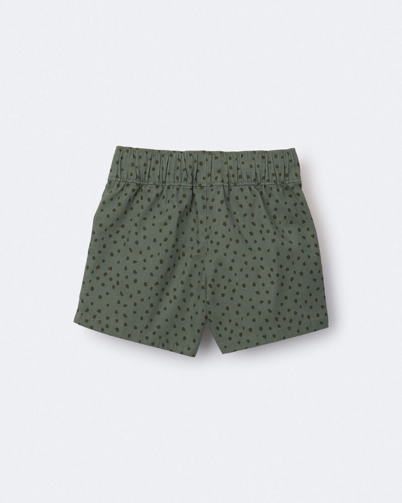 Tout-petit - Short classique &agrave; imprim&eacute; &agrave; pois avec poches - Vert olive, image 6 sur 7 diapositives