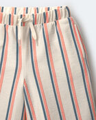 Tout-petit fille - Pantalon capri &agrave; jambes larges &agrave; rayures - Cr&egrave;me, image 7 sur 7 diapositives