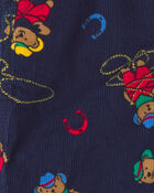 Toddler Bear Corduroy Overalls - Navy Blue, image 3 of 4 slides