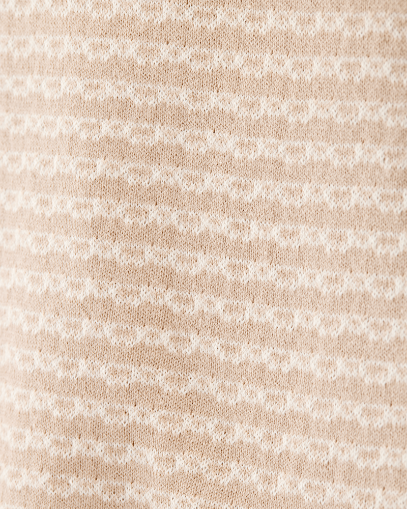 Kid Coastal Striped Knit Polo Shirt - Khaki, image 2 of 5 slides