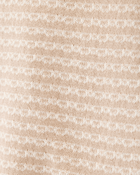 Kid Coastal Striped Knit Polo Shirt - Khaki, image 2 of 5 slides
