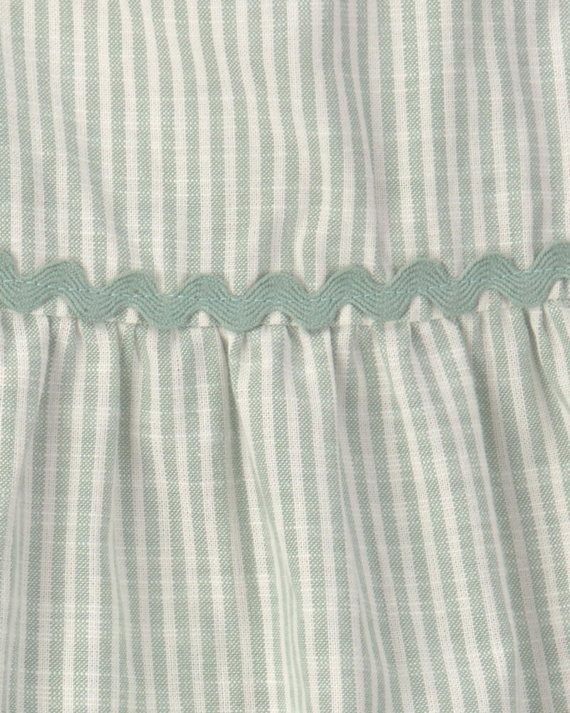 B&eacute;b&eacute; fille - Ensemble 2 pi&egrave;ces haut &agrave; rayures et pantalon - Vert, image 3 sur 3 diapositives