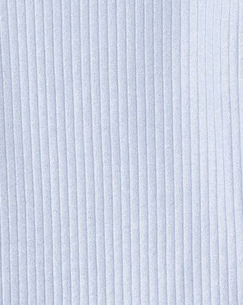 Toddler Girl Shimmer Rib Mock Neck Top - Blue, 