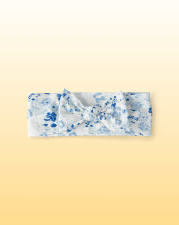 Baby Girl Disney&copy; Winnie the Pooh Floral Headwrap - Blue/White, 