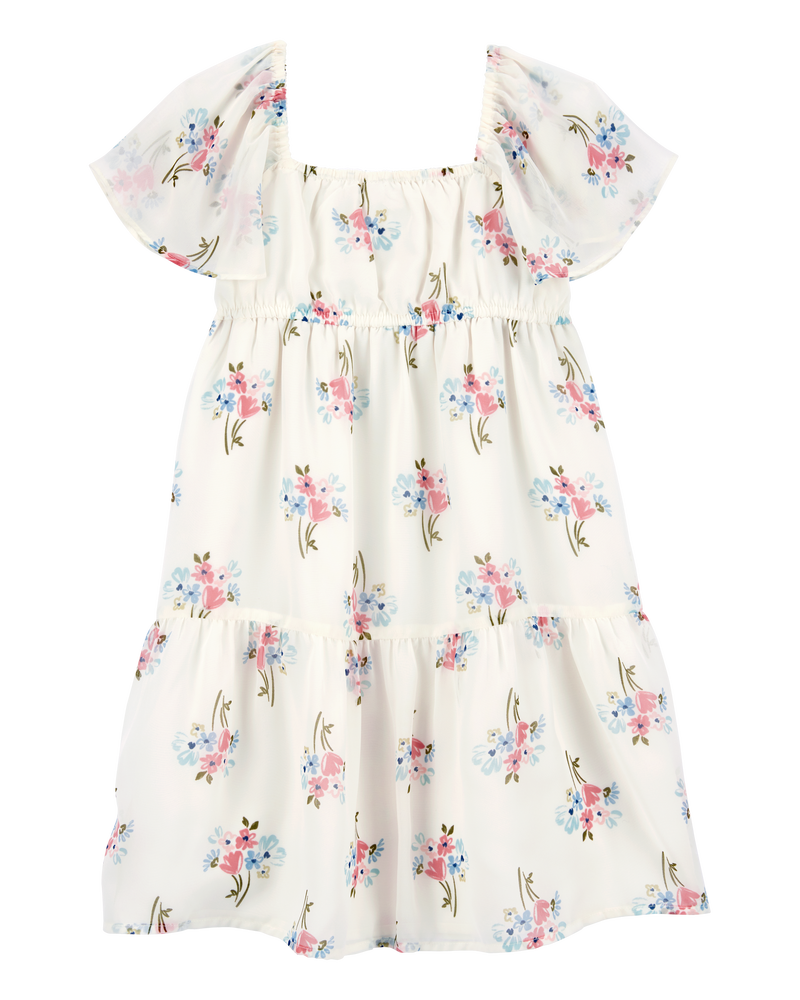 Kid Floral Tiered Dress, image 2 of 4 slides