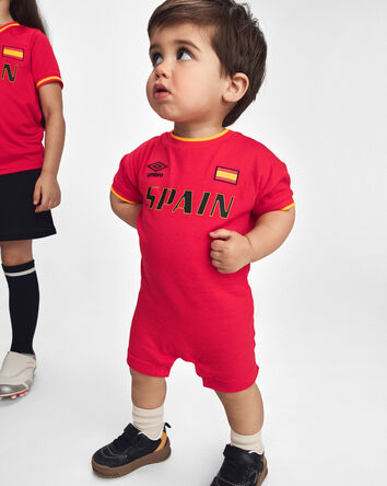Baby Umbro Spain Soccer Romper - Red, 