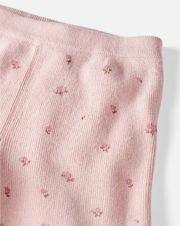 Toddler Girl 2-Piece Organic Cotton Sweater Knit Top & Pant Set, 