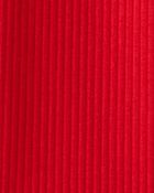 Toddler Girl Pull-On Stretch Rib Leggings - Red, image 3 of 4 slides