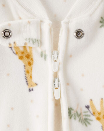Baby Giraffe Fleece Loose Fit Wearable Blanket - Cream, 