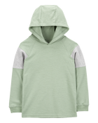 Kid Colourblock Cotton Blend Long-Sleeve Tee - Green, image 1 of 3 slides