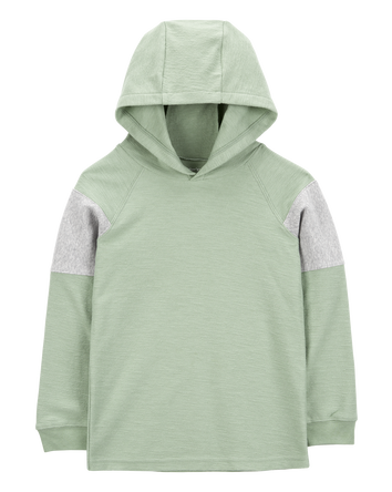 Kid Colourblock Cotton Blend Long-Sleeve Tee - Green, 