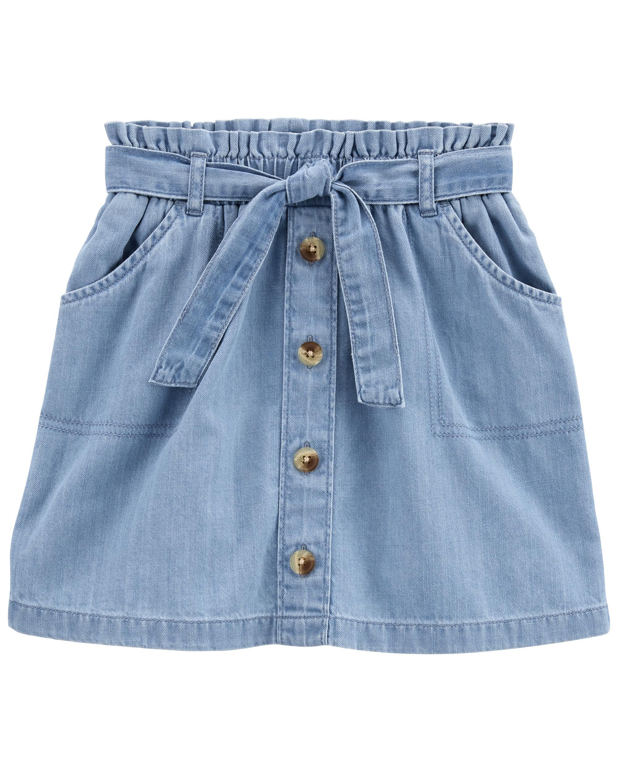 Paper bag jean skirt hotsell