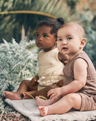 Baby Organic Cotton Gauze Romper, image 5 of 5 slides