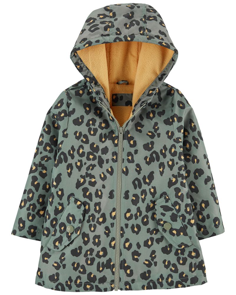 Leopard Print Rain Jacket, image 1 of 3 slides