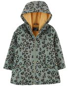 Leopard Print Rain Jacket, image 1 of 3 slides