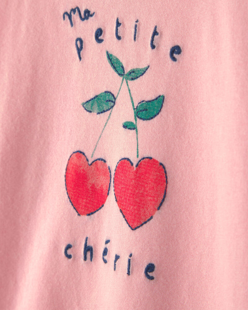 Baby Girl Cherry Top - Pink, image 2 of 4 slides