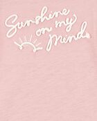 Kid Positive Messaging Short-Sleeve Fashion Top - Pink, image 2 of 3 slides