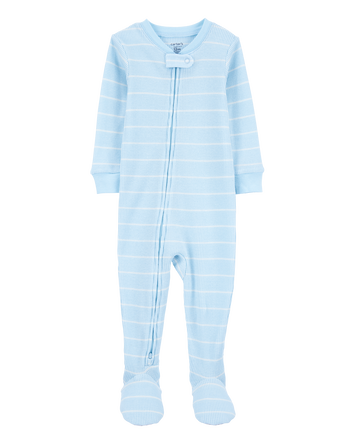 Toddler 1-Piece Striped Thermal Footie Pyjamas, 