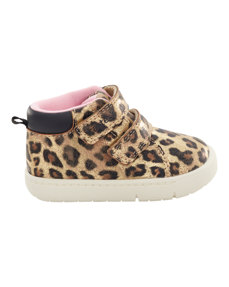  Every Step® First Walker Cheetah Print High-Top Sneakers, image 2 of 7 slides