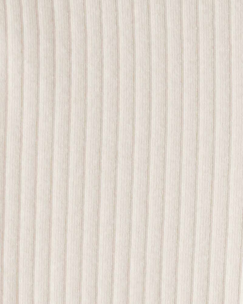 Toddler Girl Rib Pull-On Stretch Flare Leggings - Cream, image 3 of 4 slides