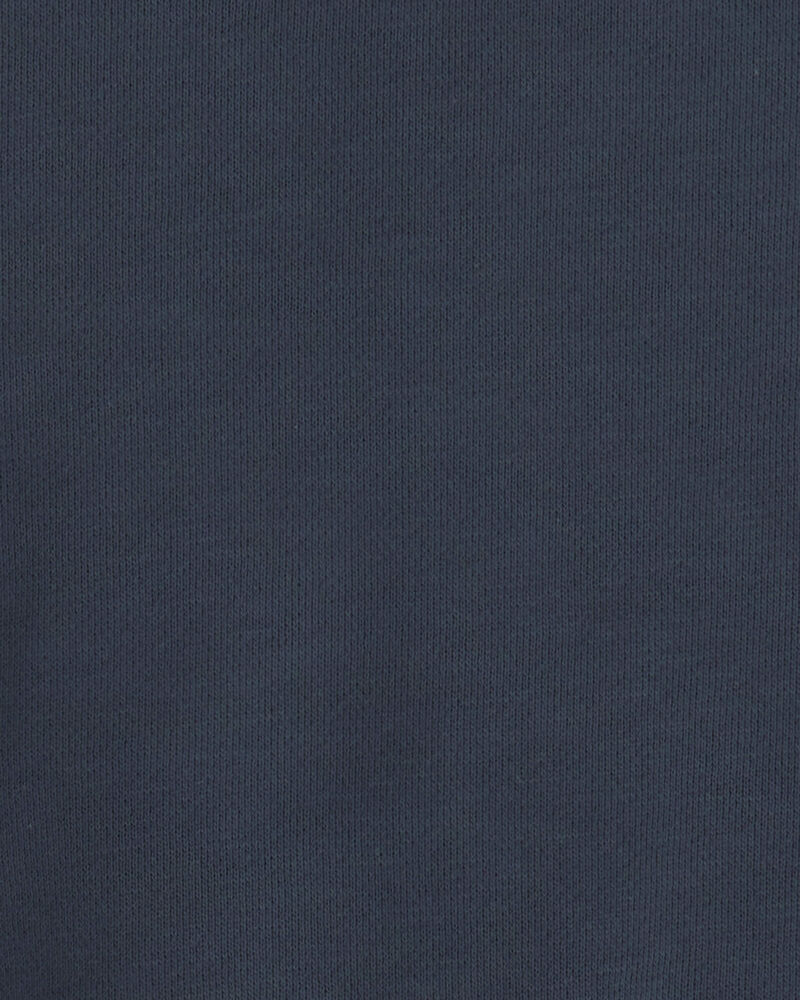 Toddler 2-Piece Organic Cotton Pullover & Short Set in Navy, image 4 of 5 slides