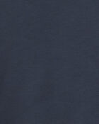 Toddler 2-Piece Organic Cotton Pullover & Short Set in Navy, image 4 of 5 slides