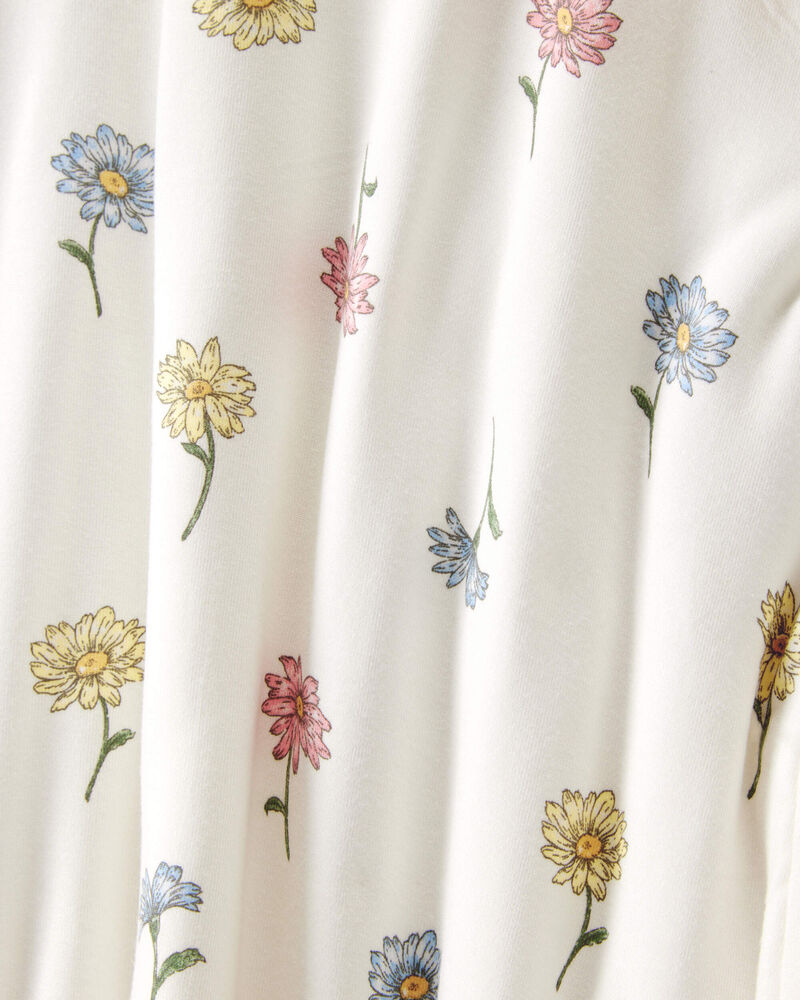 B&eacute;b&eacute; fille - Couverture PurelySoft &agrave; fleurs - Ivoire, image 2 sur 2 diapositives