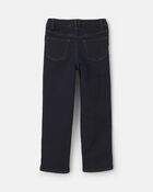 Boys Fleece-Lined Relaxed Jeans - Dark Wash, image 2 of 5 slides