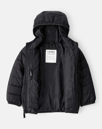 Tout-petit - Blouson matelassé à capuchon - Noir, 
