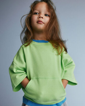 Toddler Breezy Top with Pocket - Lime Green, 
