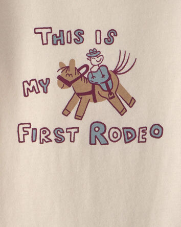 B&eacute;b&eacute; - Cache-couche manches longues &agrave; imprim&eacute; &laquo;This Is My First Rodeo&raquo; - Cr&egrave;me, 
