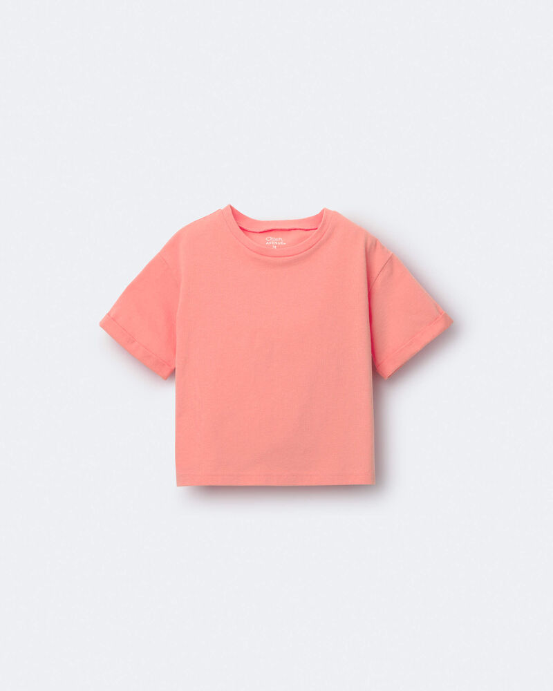 Toddler Rolled Cuff Tee - Orange, image 2 of 6 slides